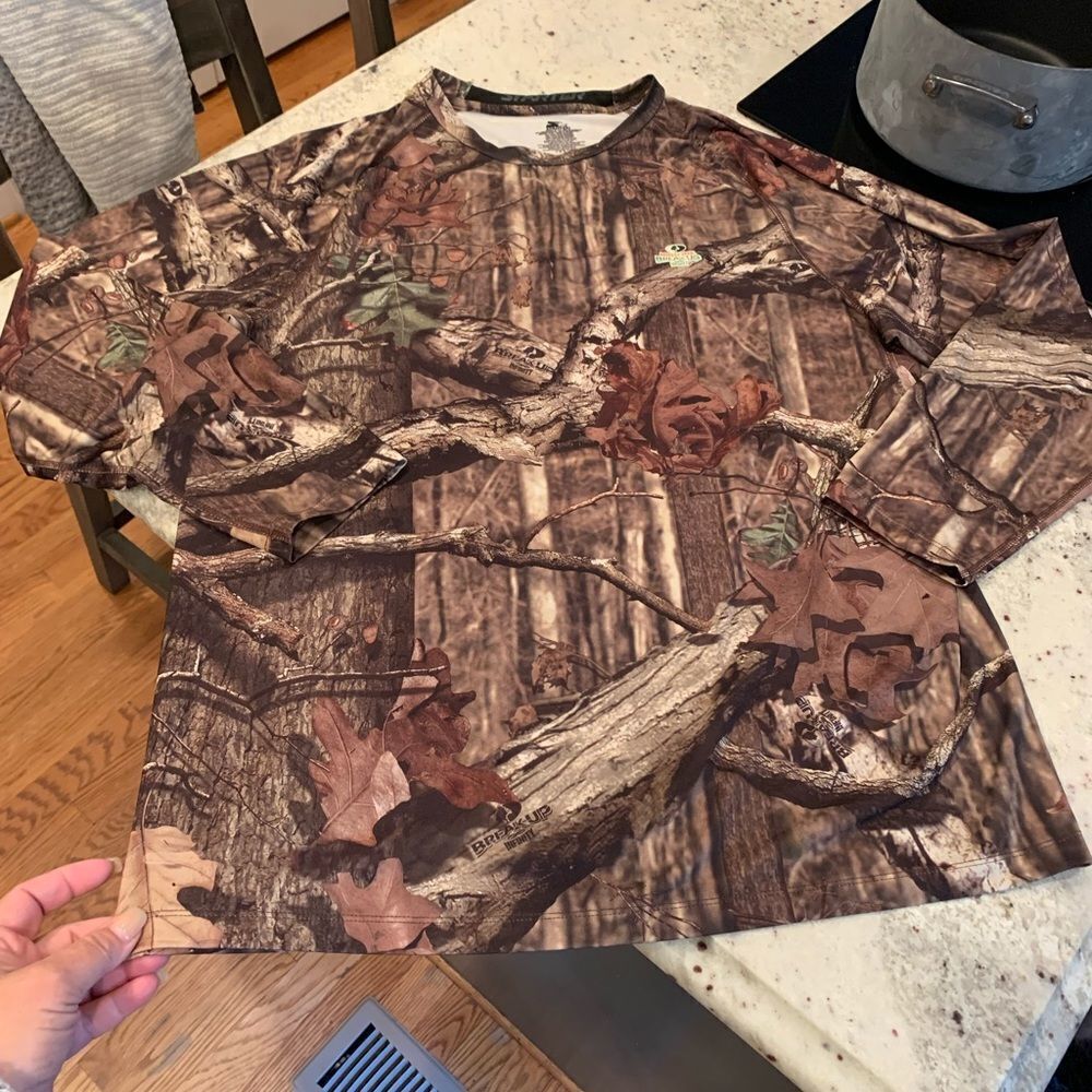 Starter Mossy Oak Break-Up Infinity Camo Hunters L/S T-Shirt sz 2X Like New